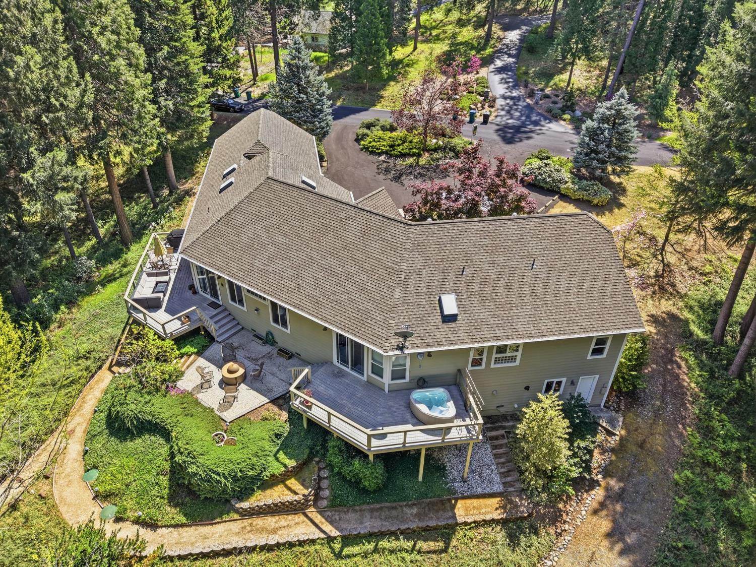10711 Murchie Mine Road Nevada City, CA 95959 - Photo 71 of 71 an aerial view of a house with a swimming pool