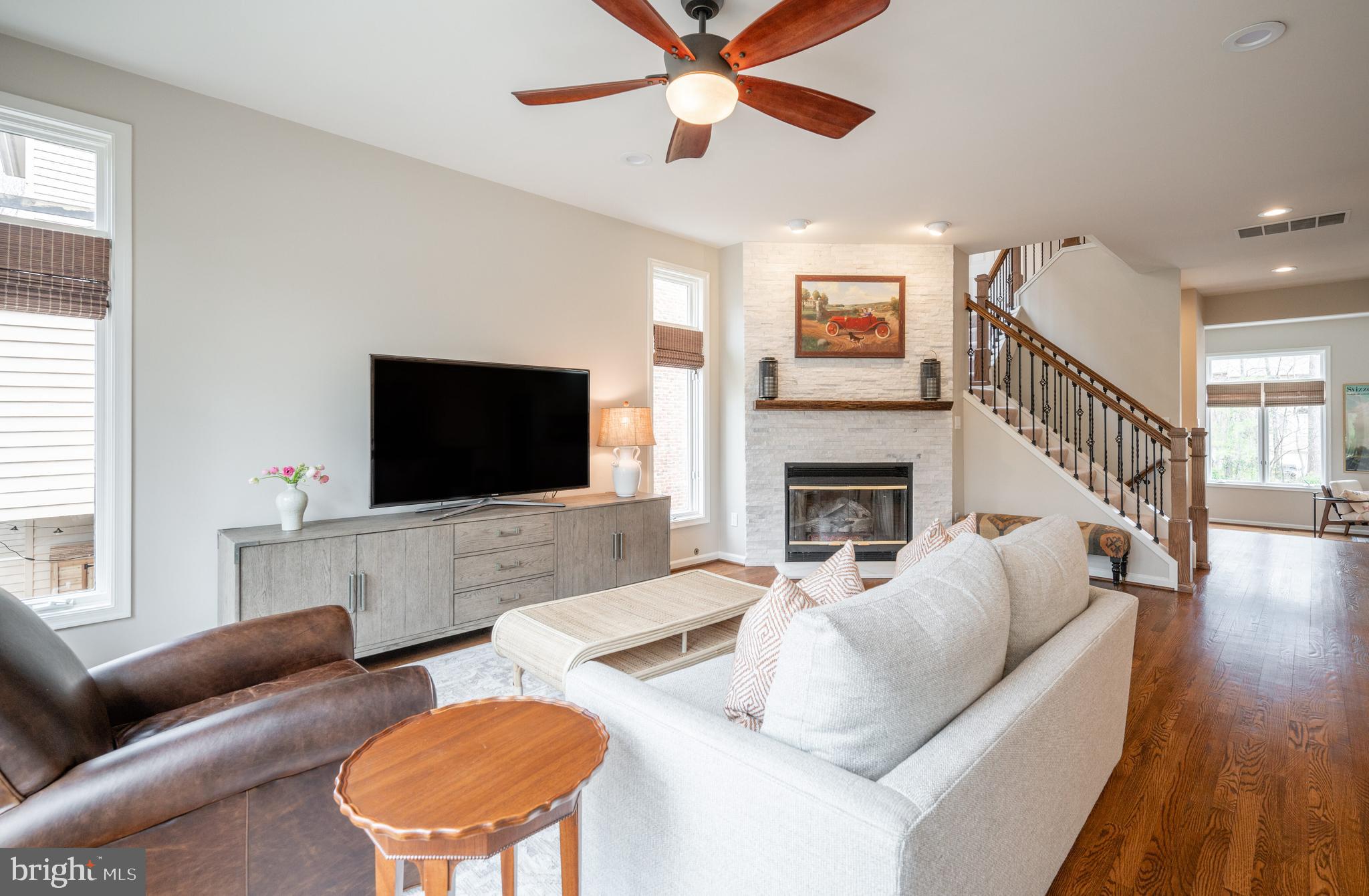 11513 Hemingway Drive Reston, VA 20194 - Photo 15 of 54 Stone fireplace surround and Mantel