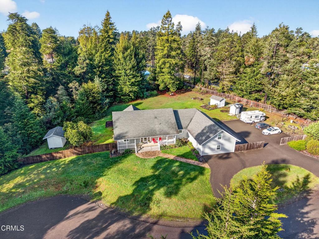 18970 Quail Lane Fort Bragg, CA 95437 - Photo 2 of 36 an aerial view of a house with yard swimming pool and outdoor seating