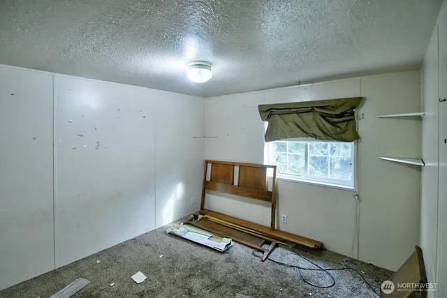 a room with a mirror