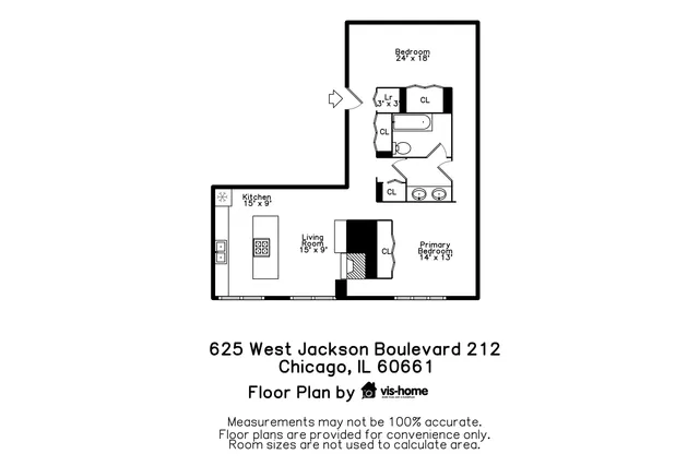 $379,900 | 625 West Jackson Boulevard, Unit 212, Chicago, IL 60661