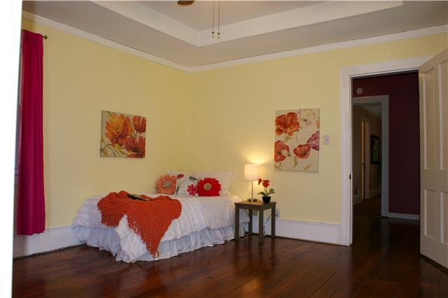 The second bedroom is bright and airy, with plenty of room to arrange a sitting area, or a desk.