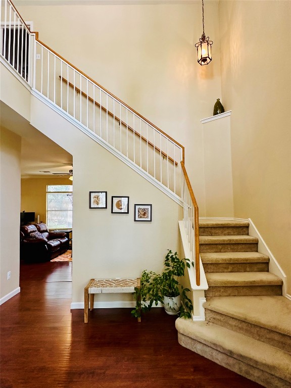 8300 Alvin High Lane Austin, TX 78729 - Photo 9 of 21 a view of entryway and hall with wooden floor