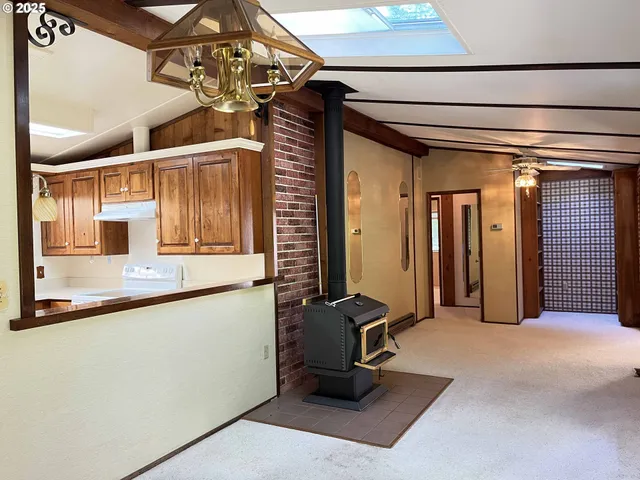 a view of a balcony with furniture