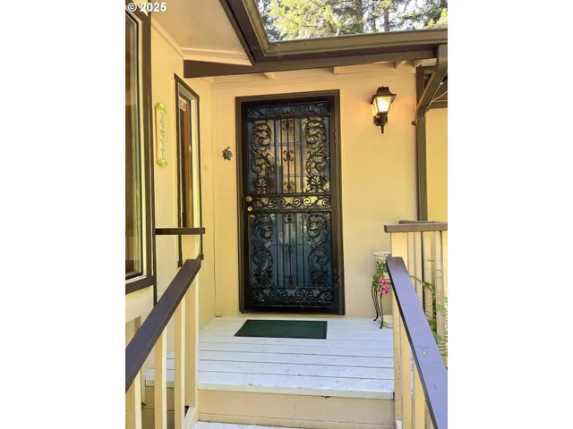 a view of front door of house