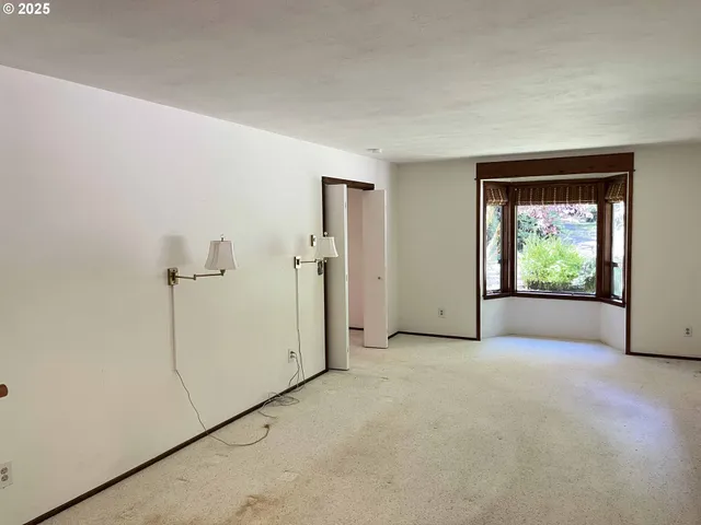 an empty room with a window