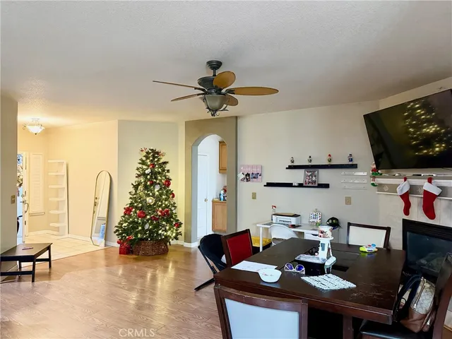 a workspace with furniture and window