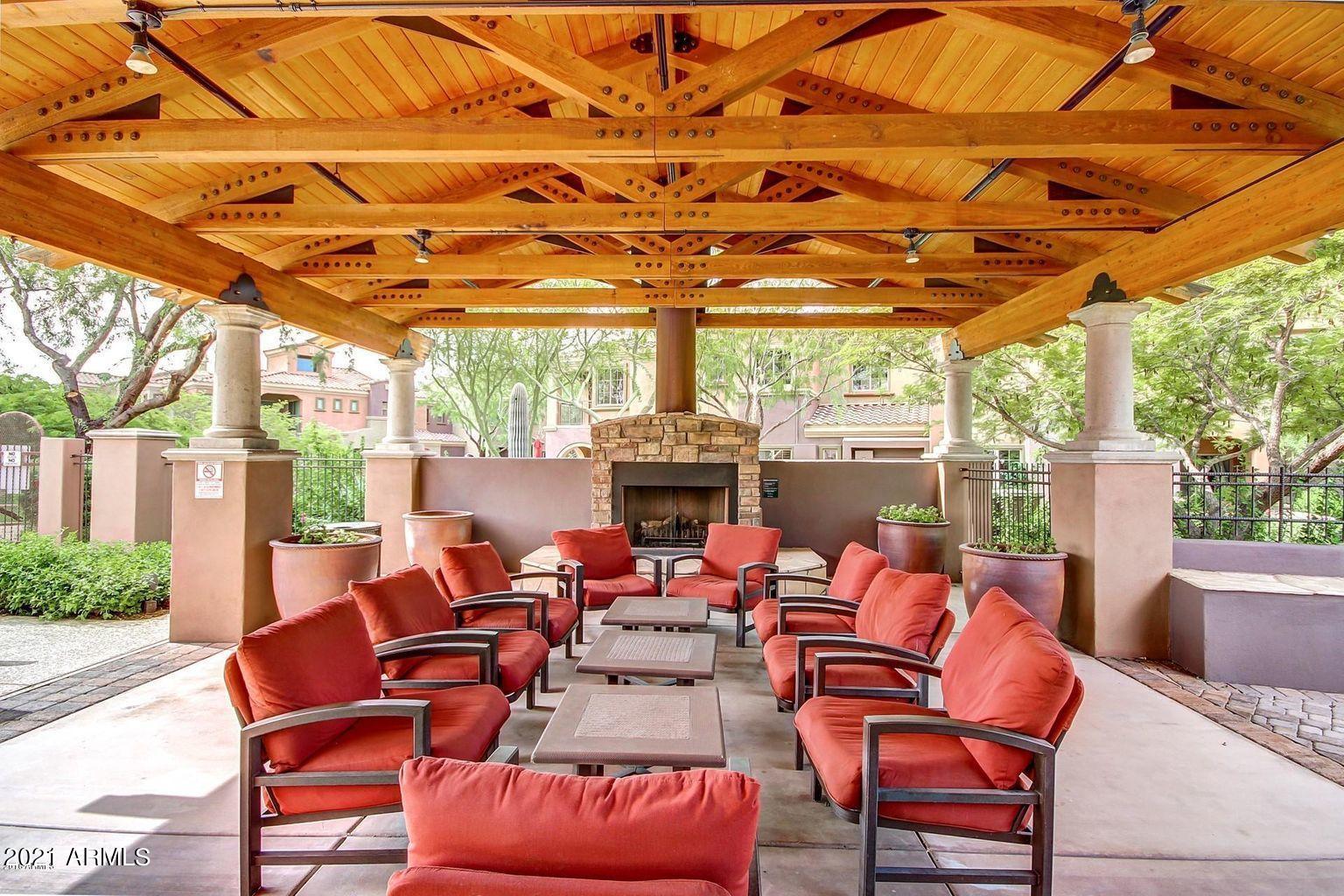 3935 East Rough Rider Road, Unit 1005 Phoenix, AZ 85050 - Photo 56 of 60 Villages at Aviano Fireplace at Pool