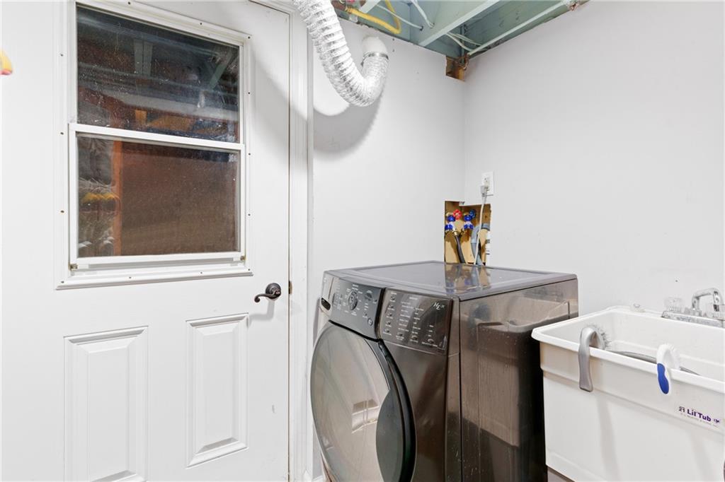 121 Jackson Street Harmony, PA 16037 - Photo 33 of 50 a utility room with dryer and washer