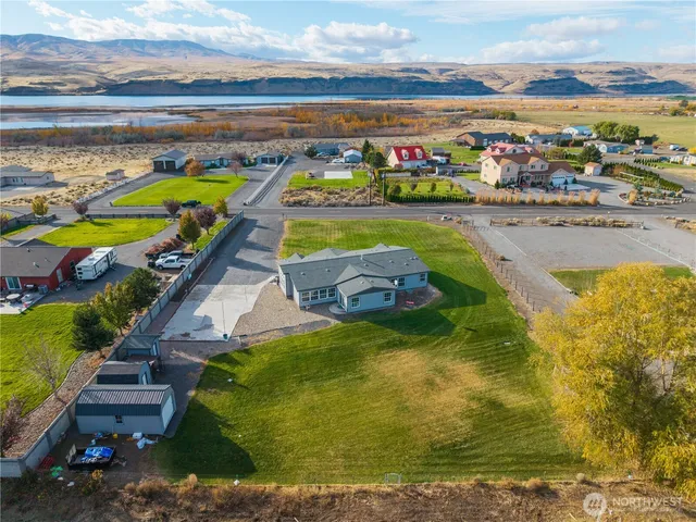 a view of a lake with a ocean view