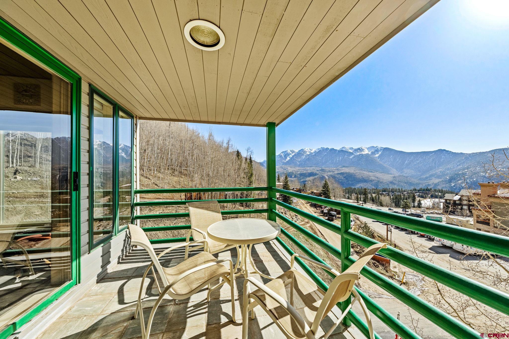 117 Needles Way, Unit 528 Durango, CO 81301 - Photo 22 of 41 a view of a chairs and table in the balcony