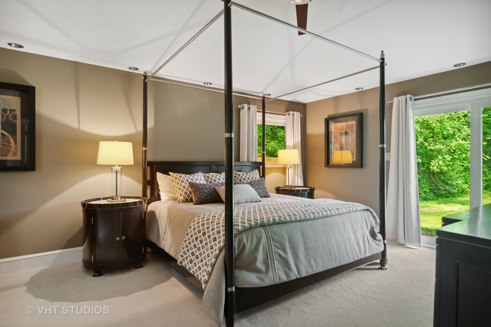 359 Haman Road Inverness, IL 60067 - Photo 13 of 39 a bedroom with a bed lamp and a window