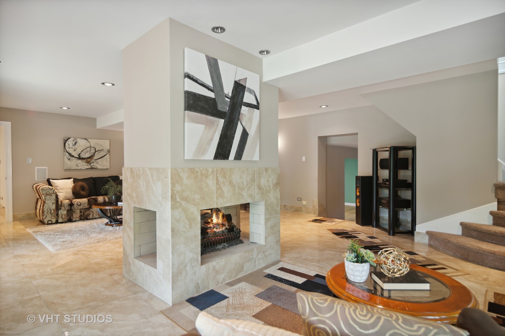 359 Haman Road Inverness, IL 60067 - Photo 26 of 39 a living room with furniture and a fireplace