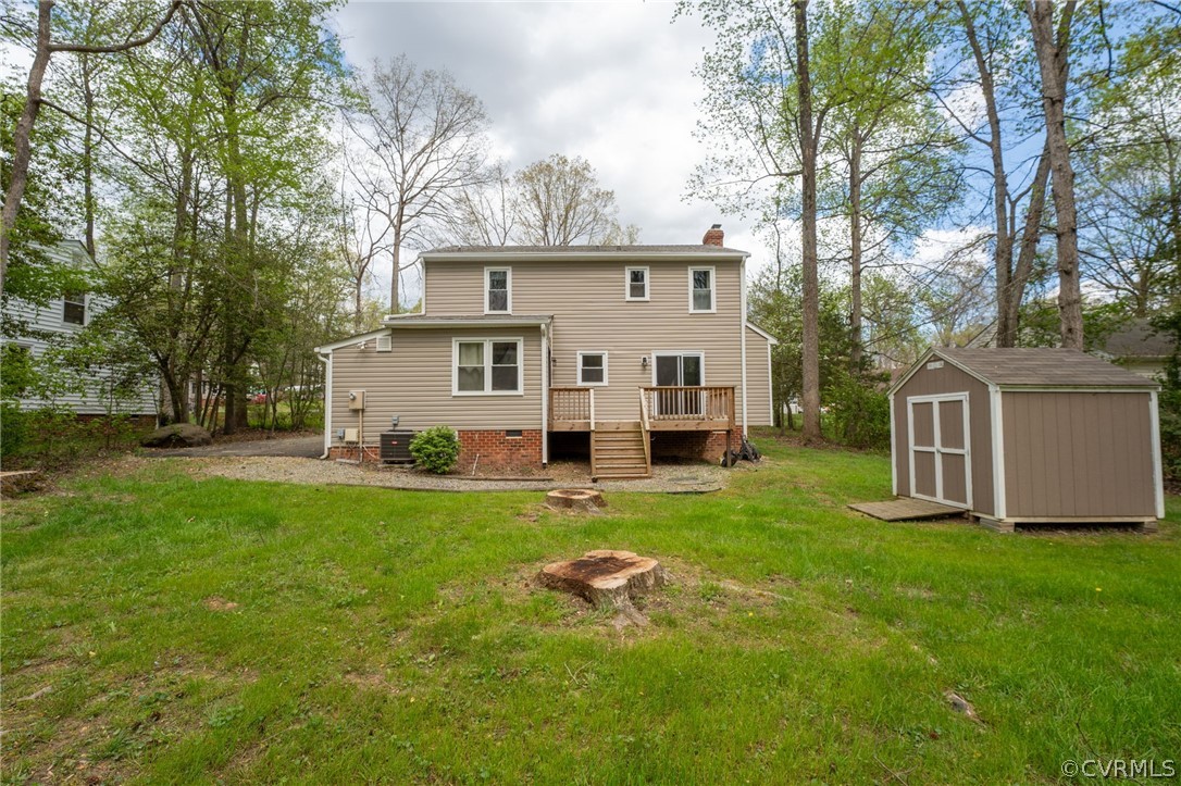 7106 Deer Thicket Drive Midlothian, VA 23112 - Photo 31 of 34 a view of a house with backyard and a tree