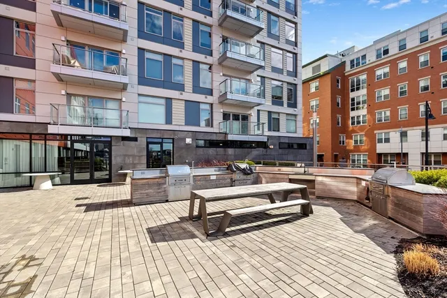 a view of a building with many windows