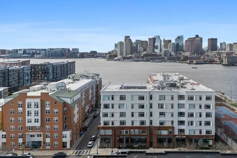 a view of a building with a city view