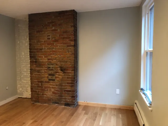 a view of wooden door