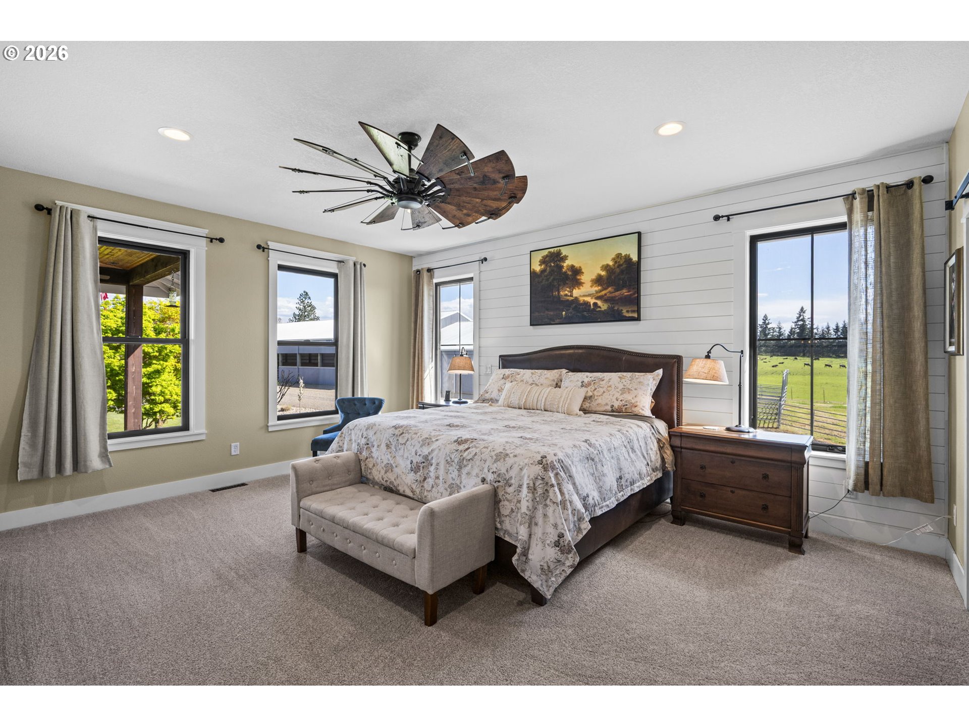 33246 South Wilhoit Road Molalla, OR 97038 - Photo 11 of 48 a spacious bedroom with a bed and a large window