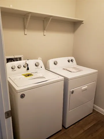 an empty room with a bench