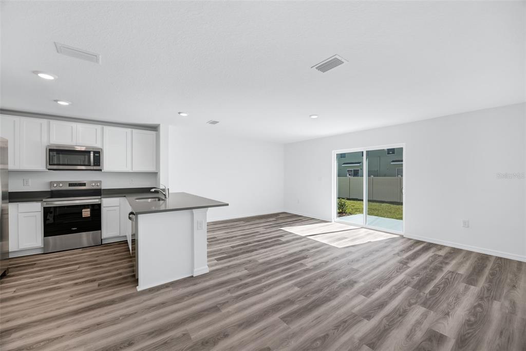1009 Spotted Egret Loop Ruskin, FL 33570 - Photo 11 of 33 a view of kitchen with microwave and cabinets