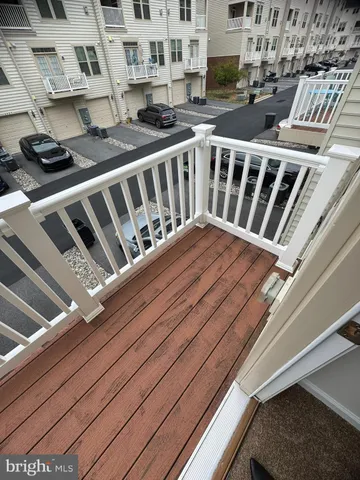 a balcony with a stove