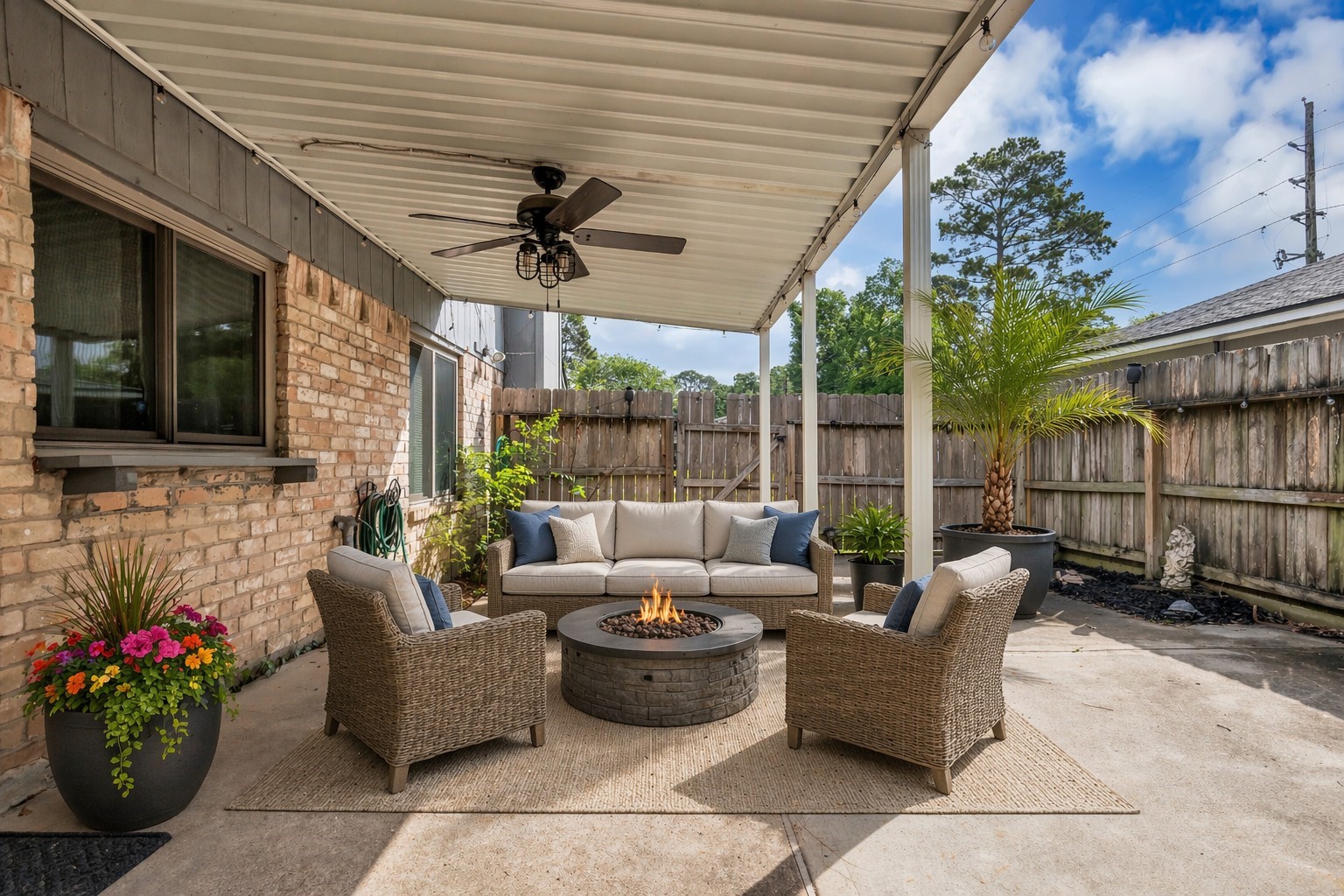 17031 Seven Pines Drive Spring, TX 77379 - Photo 6 of 28 Digitally Staged Patio Area