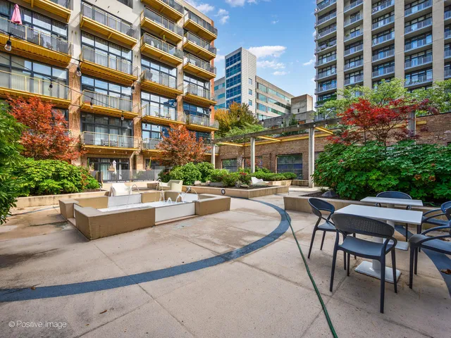 a view of a building and outdoor space