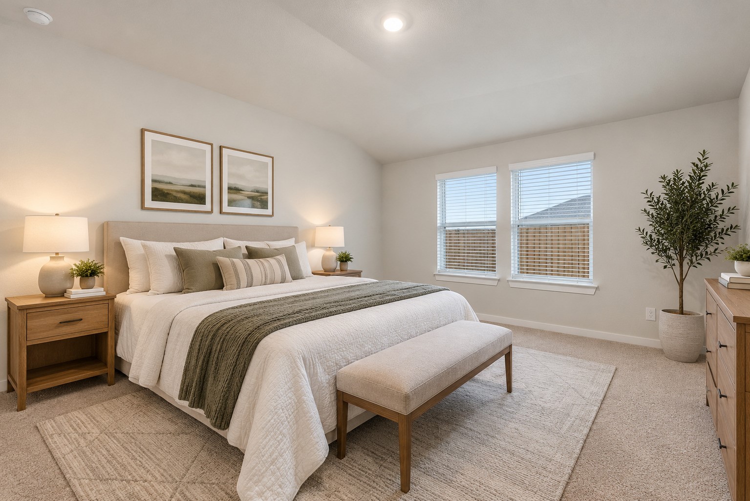 6611 Castella Drive Rosharon, TX 77583 - Photo 19 of 31 Virtually staged alternate view highlighting the comfortable scale and peaceful feel of the primary suite.