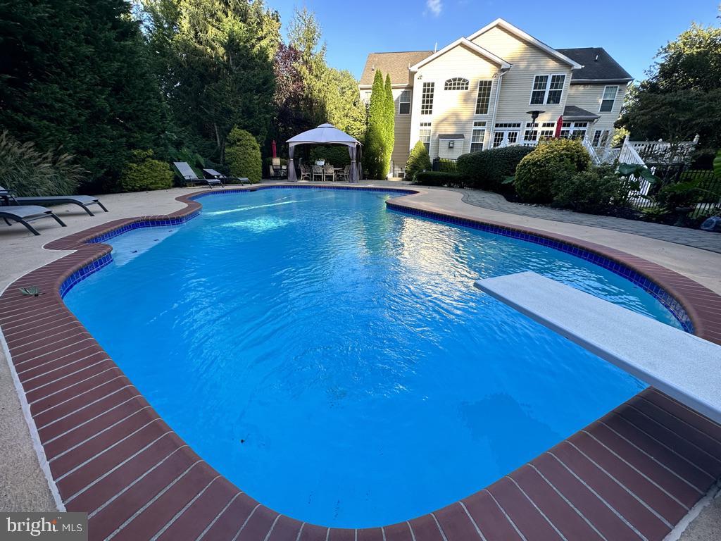 8 foot inground gunite pool