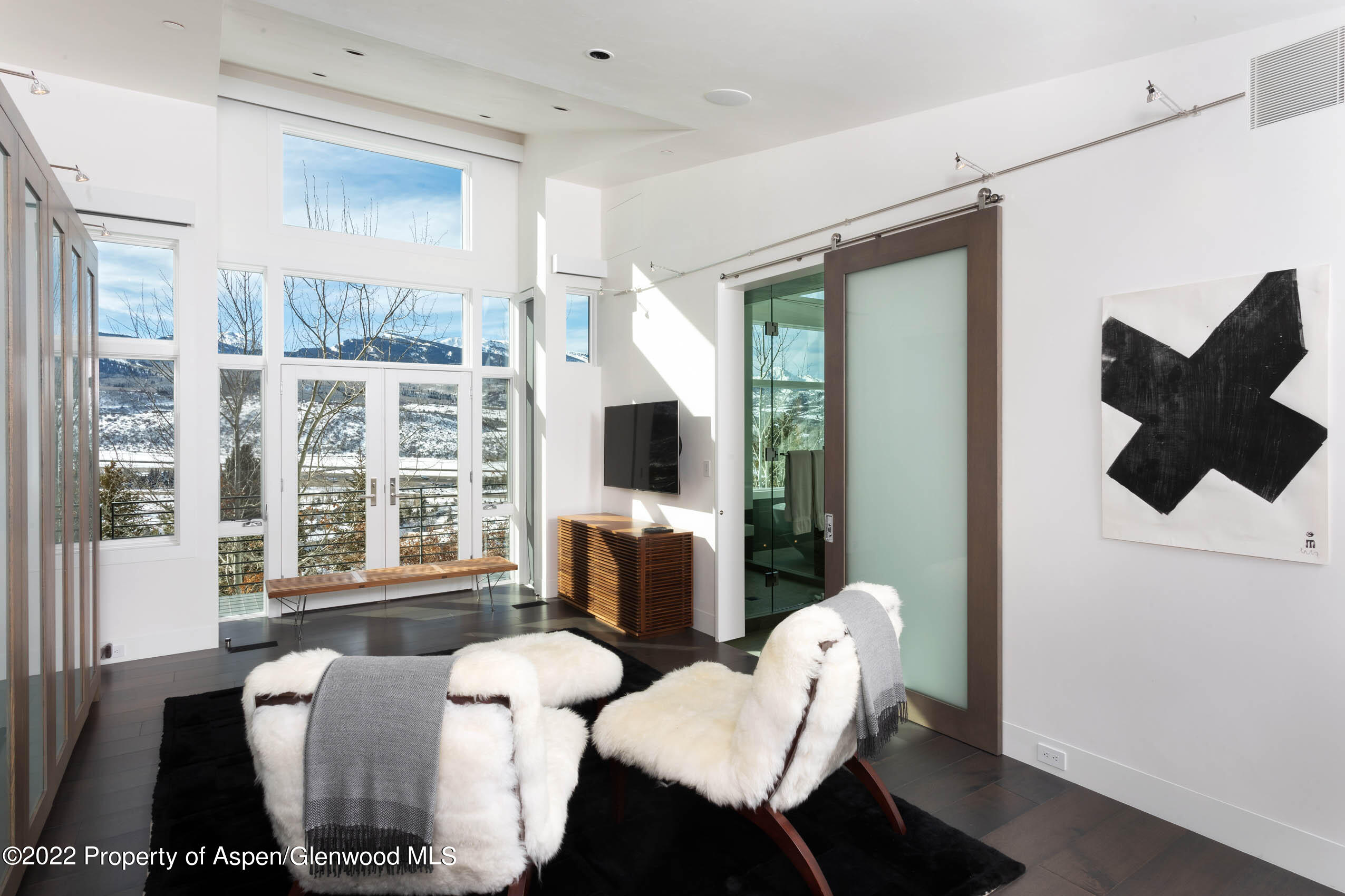 2780 McLain Flats Road Aspen, CO 81612 - Photo 33 of 46 a living room with furniture fireplace and a flat screen tv