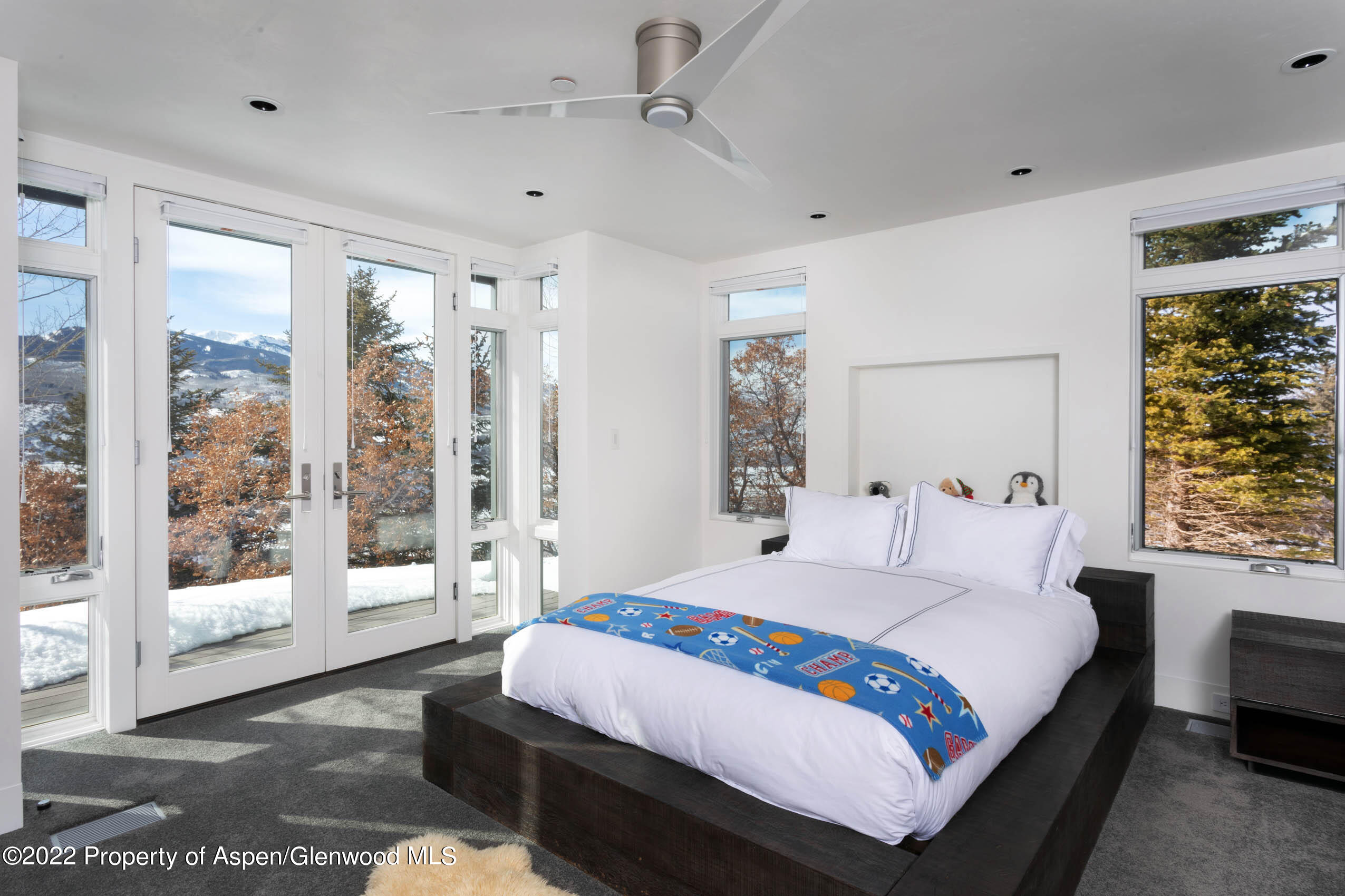 2780 McLain Flats Road Aspen, CO 81612 - Photo 37 of 46 a bedroom with a large bed and a window