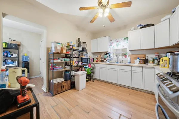 a room with storage and utility