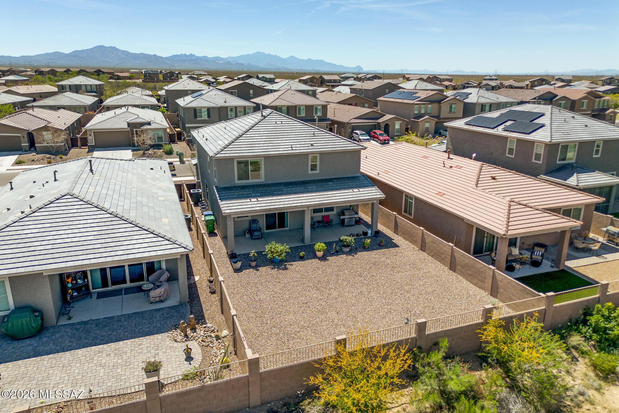12092 East Ryscott Circle Vail, AZ 85641 - Photo 47 of 49 an aerial view of a house with a terrace