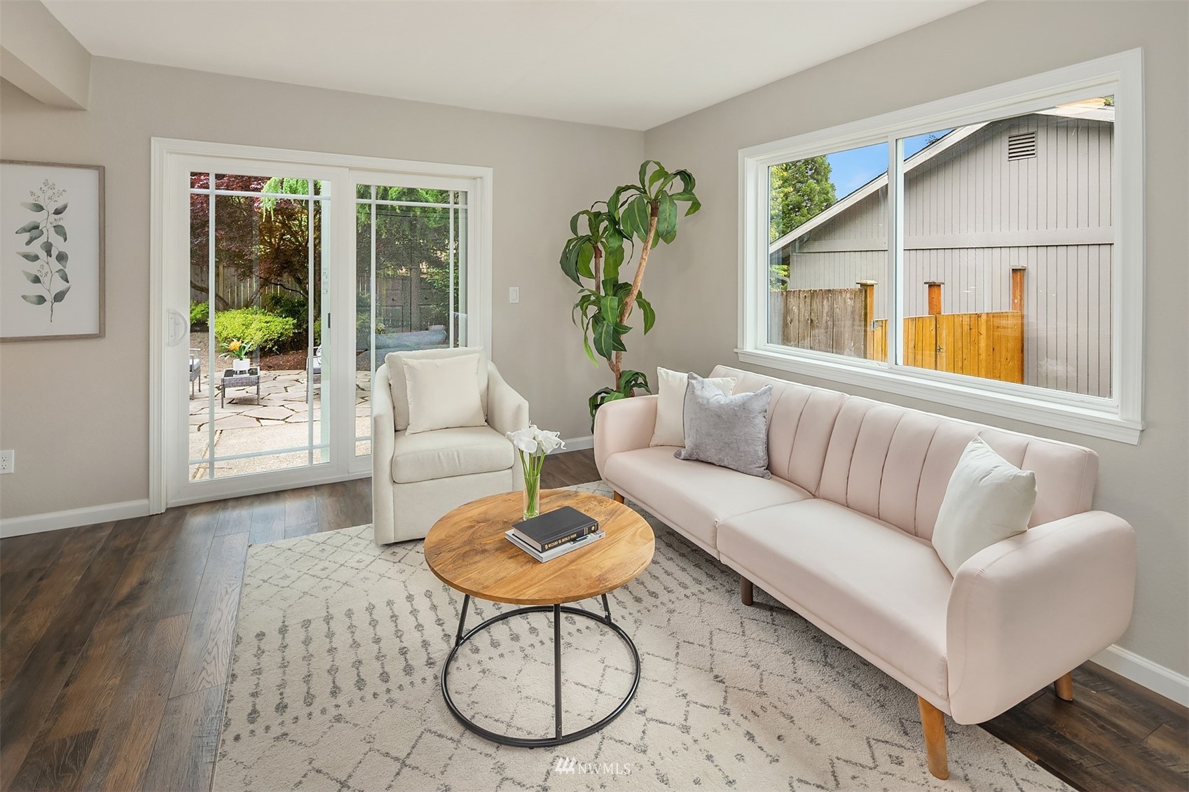 9009 Northeast 138th Place Kirkland, WA 98034 - Photo 13 of 30 a living room with furniture a table and a large window