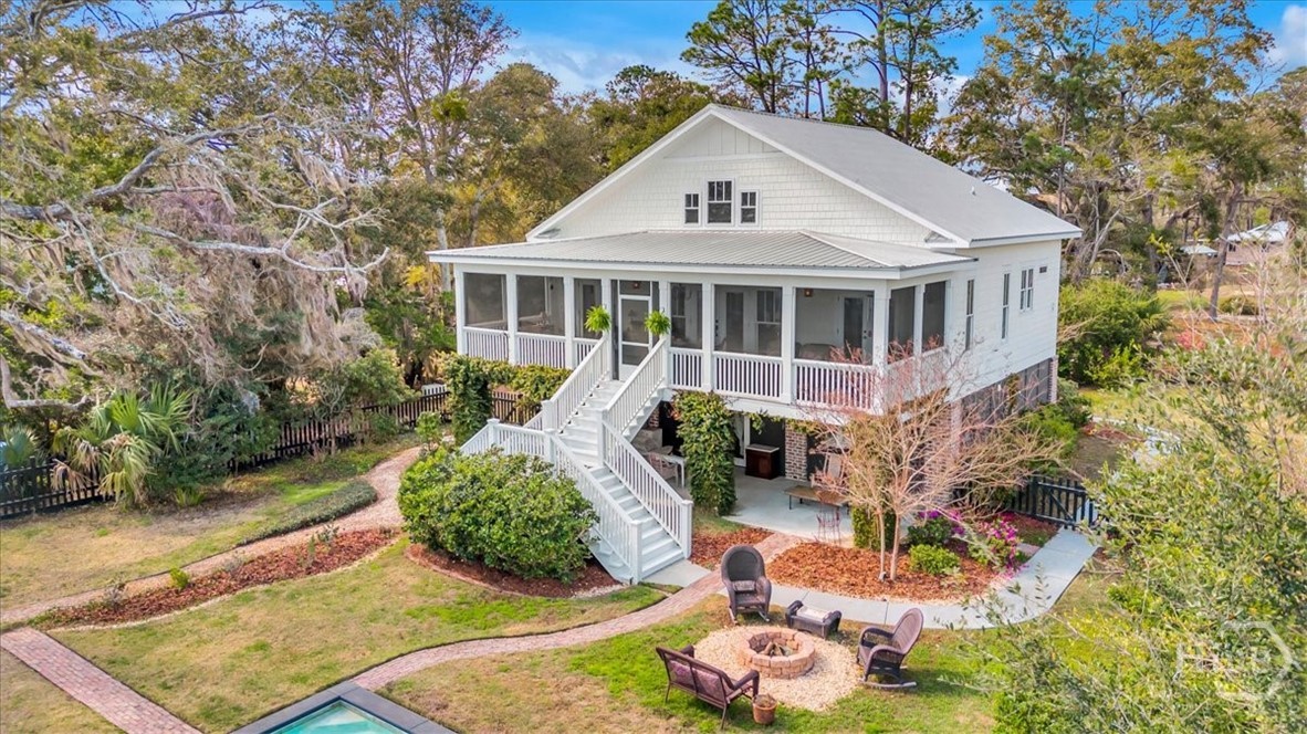 Elevated coastal cottage facing the North Newport River