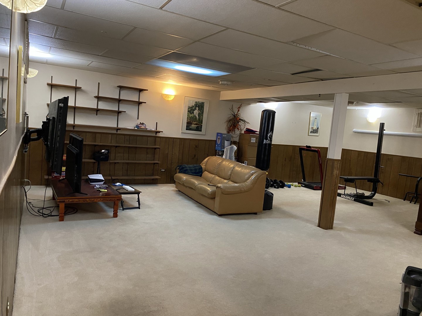 1408 Killdeer Drive Naperville, IL 60565 - Photo 36 of 43 a living room with furniture and a flat screen tv