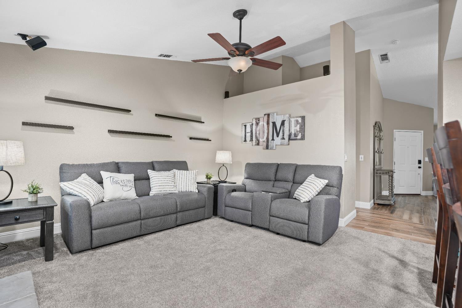 5125 Amaro Way Salida, CA 95368 - Photo 9 of 37 a living room with furniture and a ceiling fan