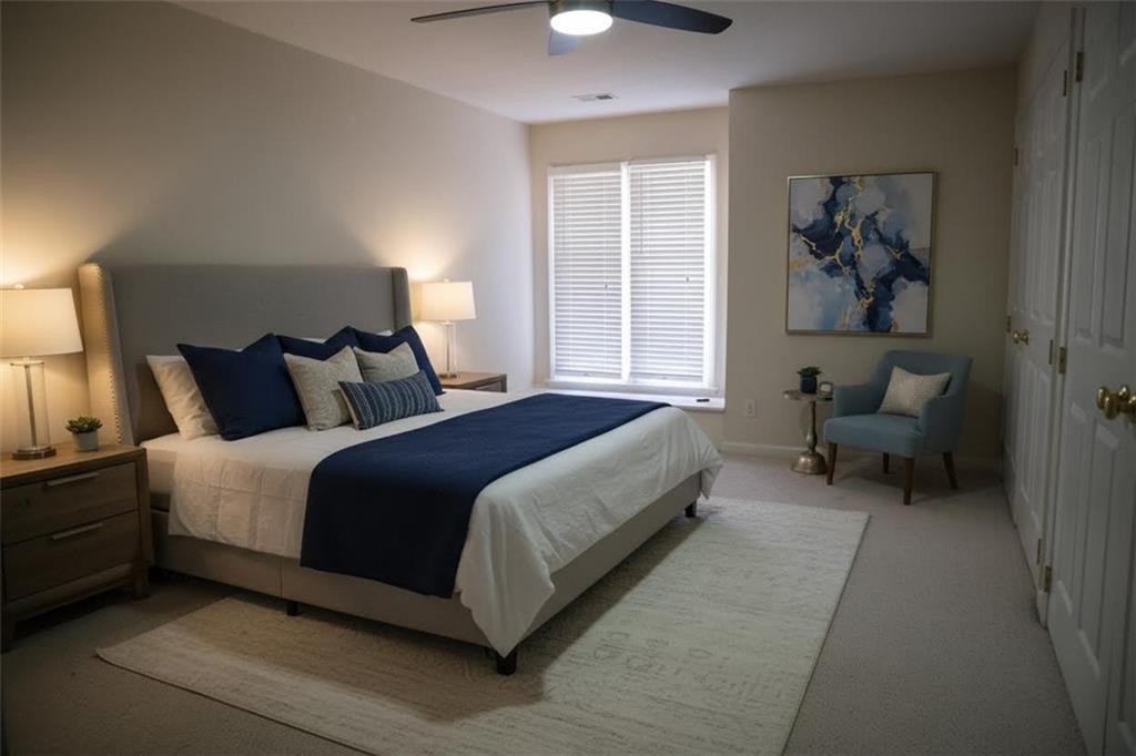 1103 Garden Court Atlanta, GA 30328 - Photo 6 of 17 a bedroom with a bed and chair