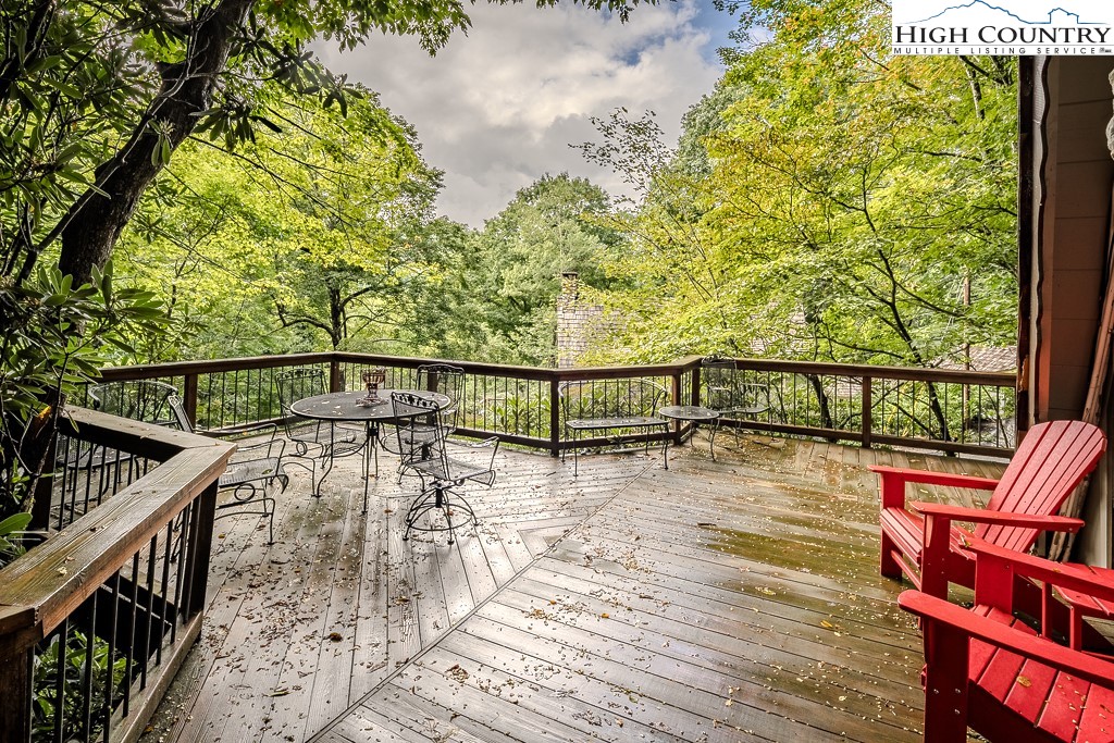 268 Cherry Drive Boone, NC 28607 - Photo 16 of 33 a view of balcony with wooden floor and fence
