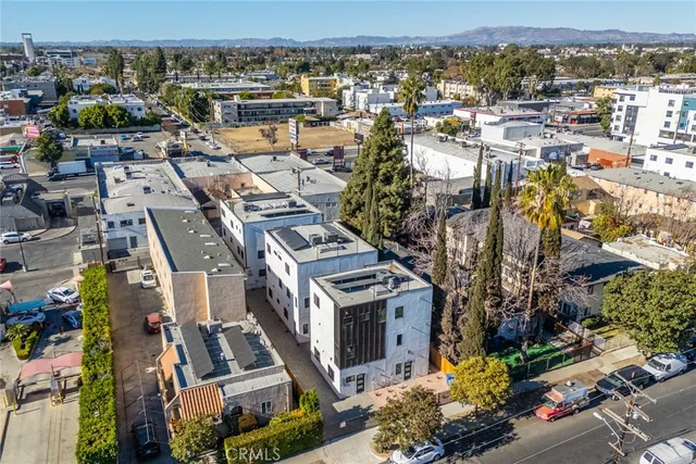 an aerial view of a city