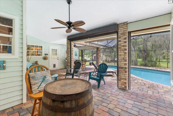 a view of a lake from a balcony