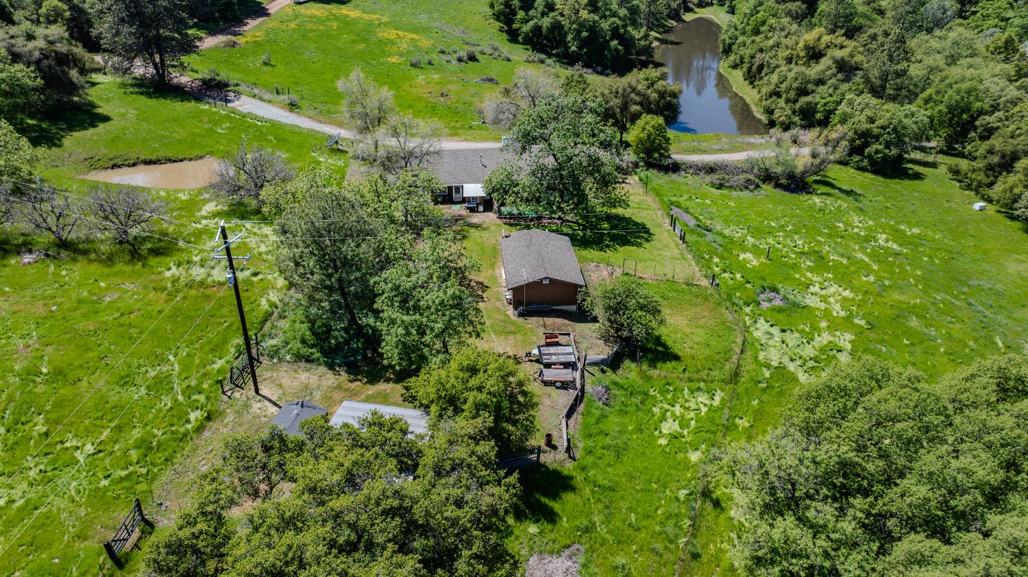 19160 American Flat Road Fiddletown, CA 95629 - Photo 9 of 66 View from the east looking west down on house