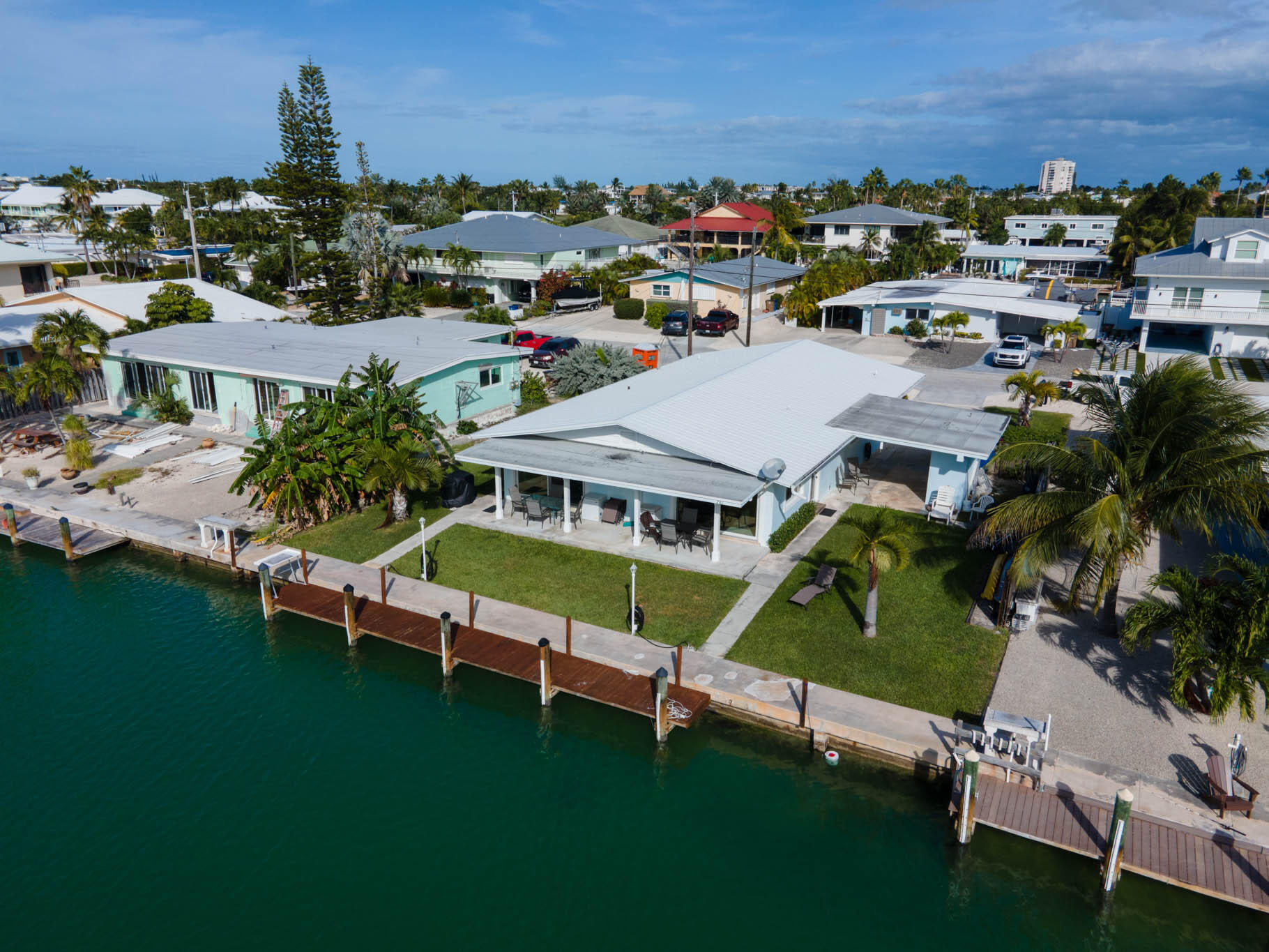 261 9th Street Key Colony Beach, FL 33051 - Photo 34 of 42 an aerial view of a house with a big yard
