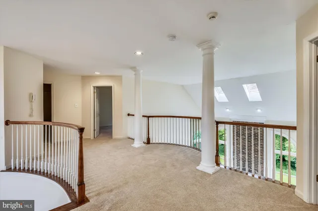 a view of hallway with livingroom