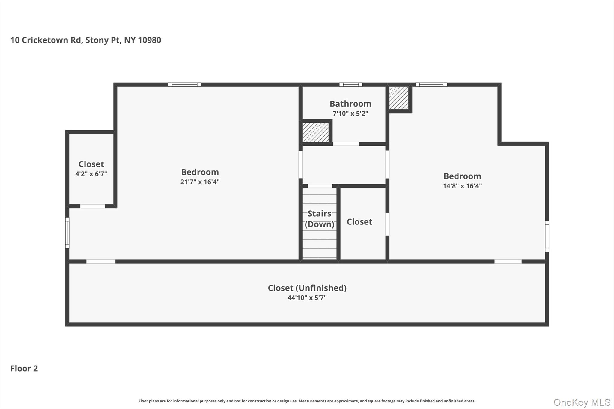 10 Cricketown Road Stony Point, NY 10980 - Photo 43 of 44 Floor plan for second floor