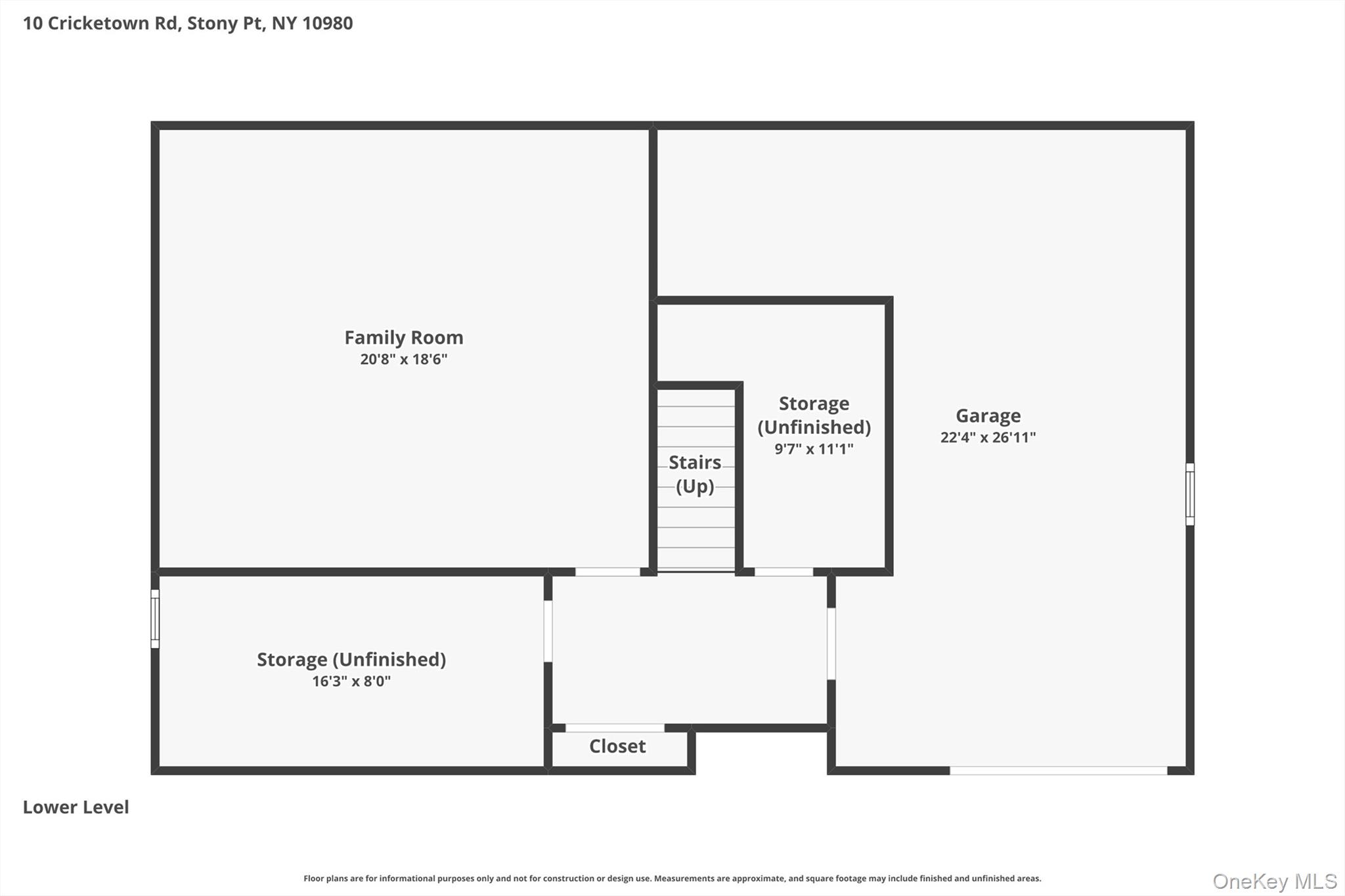 10 Cricketown Road Stony Point, NY 10980 - Photo 44 of 44 Floor plan for basement