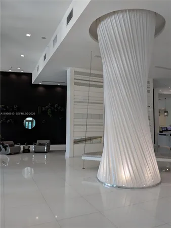 a view of a room with shelves