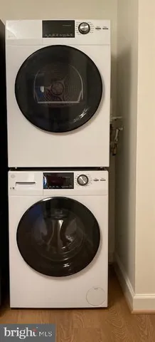 a view of small space with racks on the wall