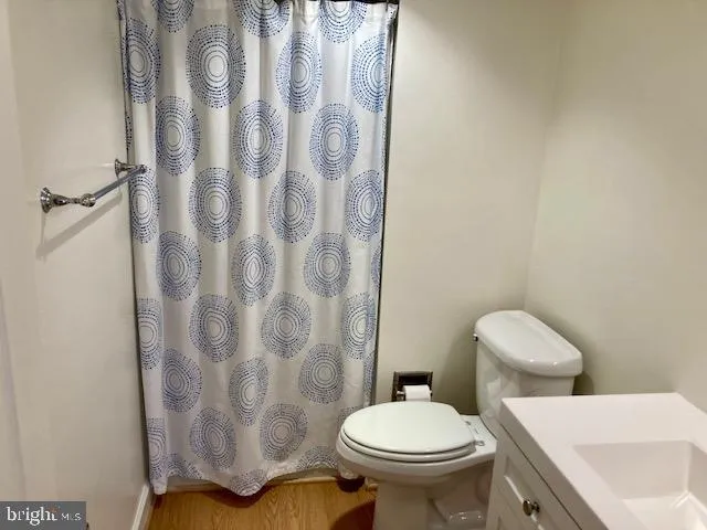 a view of a yard with plants and large trees