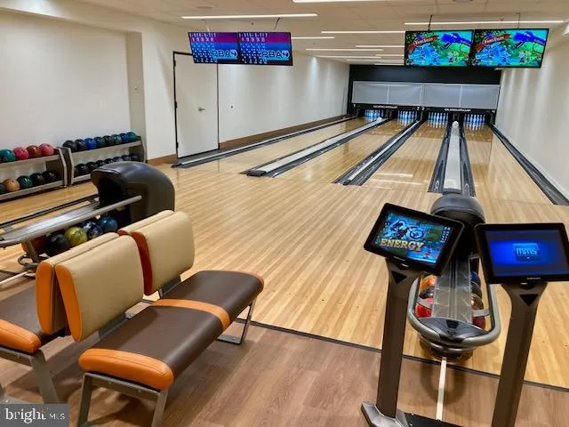 a front view of a building with glass windows